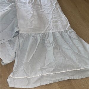 Restoration Hardware baby & child crib blue bedskirt